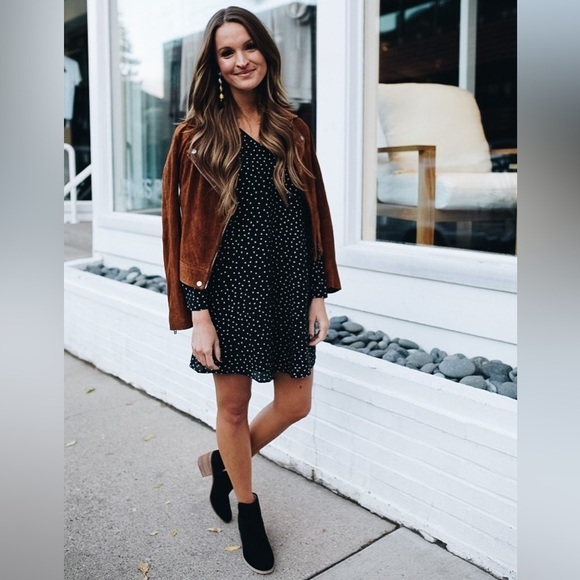 Madewell Star Silk Button Back Dress - Black - Small - Picture 10 of 15